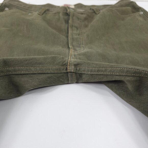 LEVI'S 501 GREEN DENIM ORIGINAL FIT STRAIGHT LEG MEN'S 38X32 BUTTON FLY *STAIN*. - Picture 12 of 16